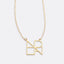 Minimalist Monogram Name Necklace - Gold